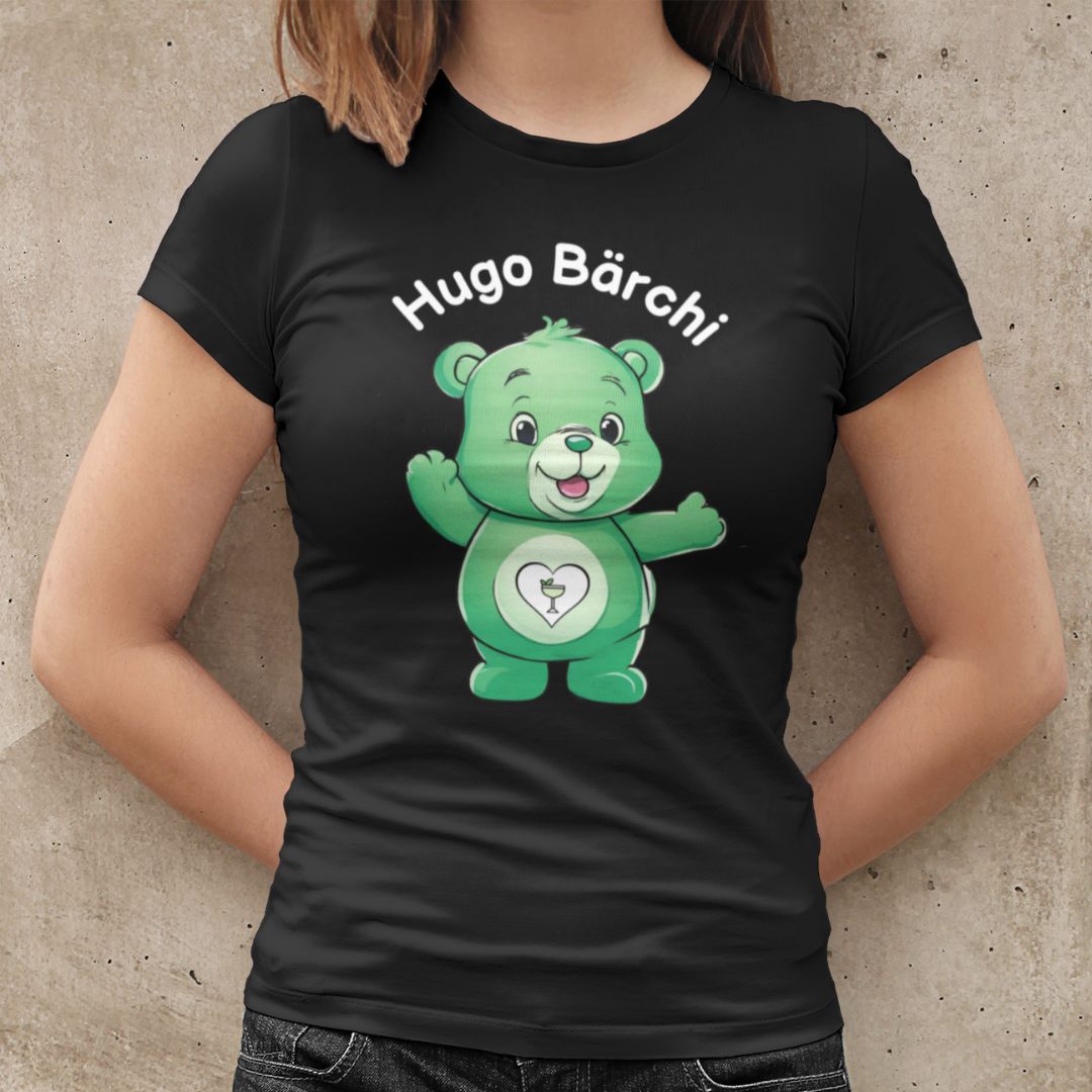Glücksbärchi Tshirt Frau Hugo Bärchi schwarz