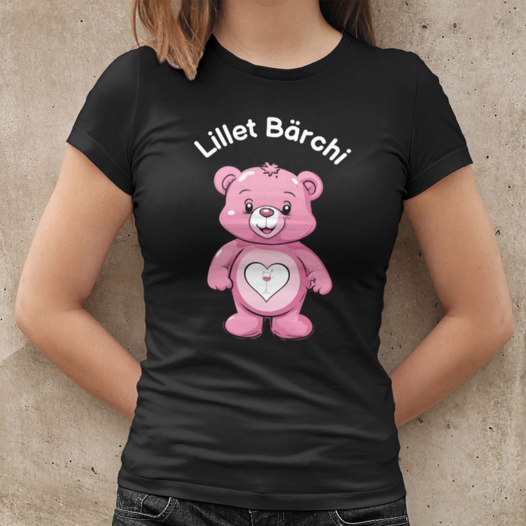 Glücksbärchi Tshirt Frau Lillet Bärchi schwarz