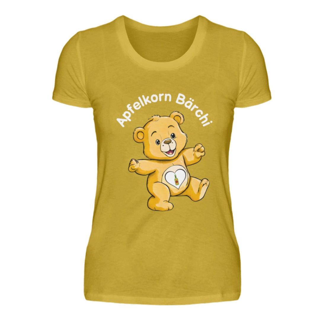 Glücksbärchi Tshirt Frau Apfelkorn Bärchi gelb