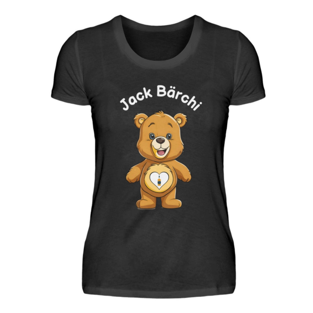 Glücksbärchi Tshirt Frau Jack Bärchi schwarz