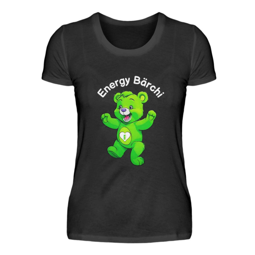 Glücksbärchi Tshirt Frau Energy Bärchi schwarz