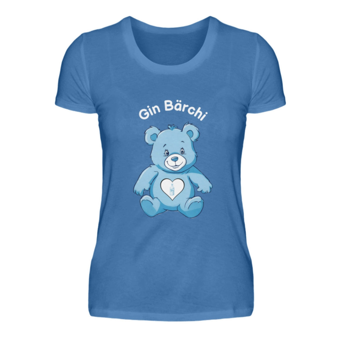 Glücksbärchi Tshirt Frau Gin Bärchi blau