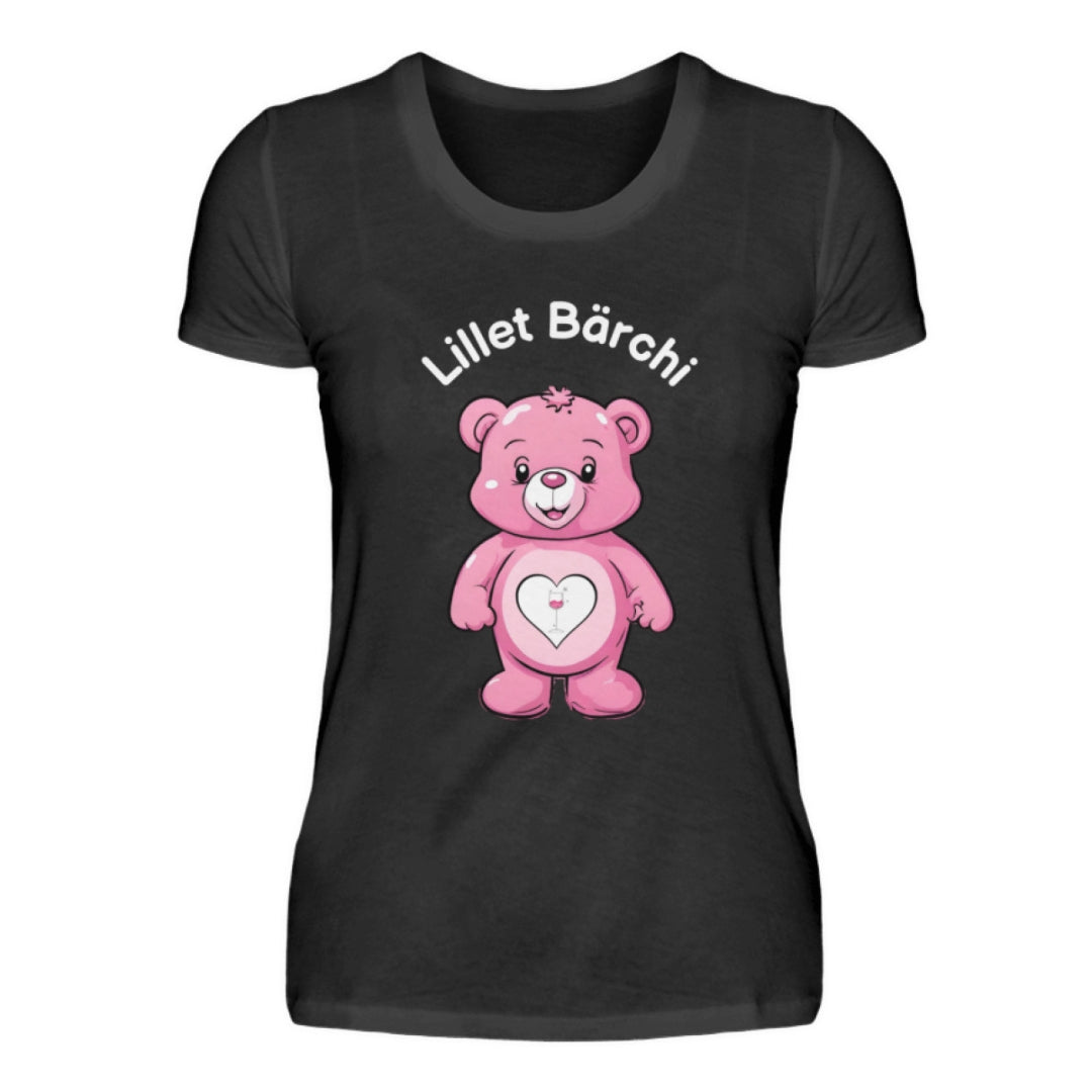 Glücksbärchi Tshirt Frau Lillet Bärchi schwarz