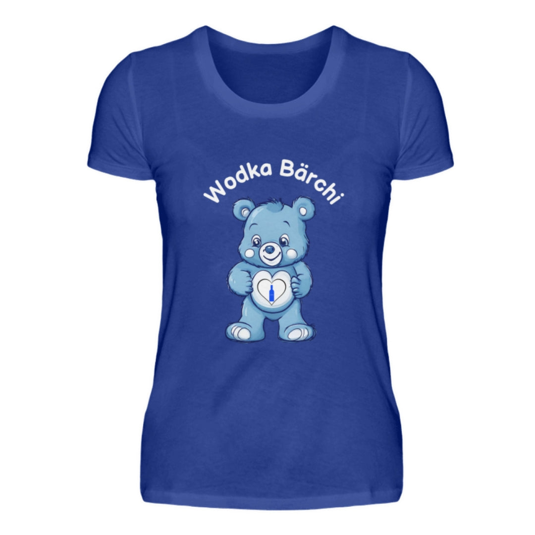 Glücksbärchi Tshirt Frau Wodka Bärchi blau