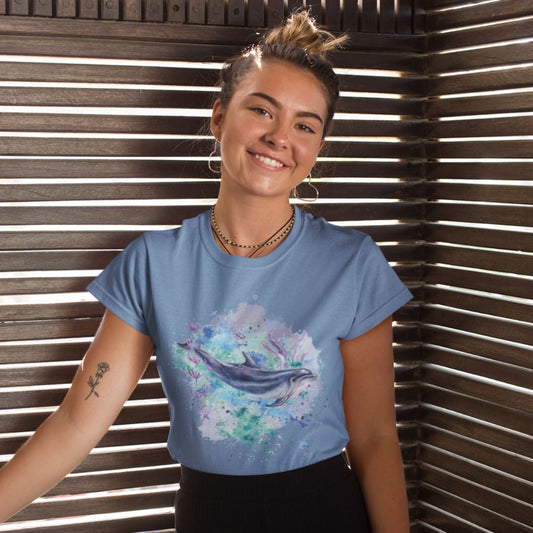 OCEAN Dolphin | Damen Organic Shirt