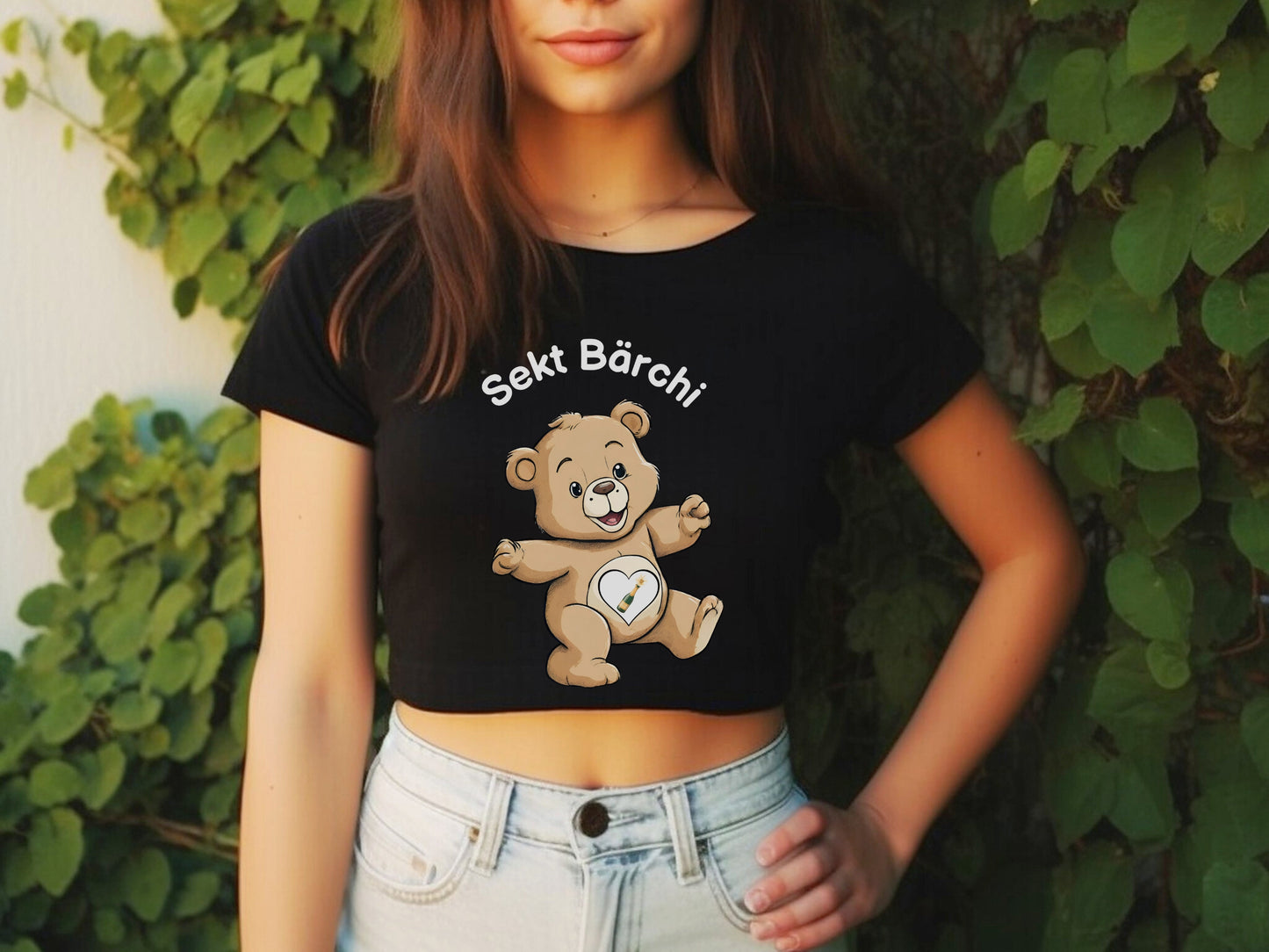 Sekt Bärchi | Damen Organic Crop Top