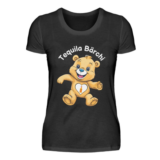 Glücksbärchi Tshirt Frau Tequila Bärchi schwarz